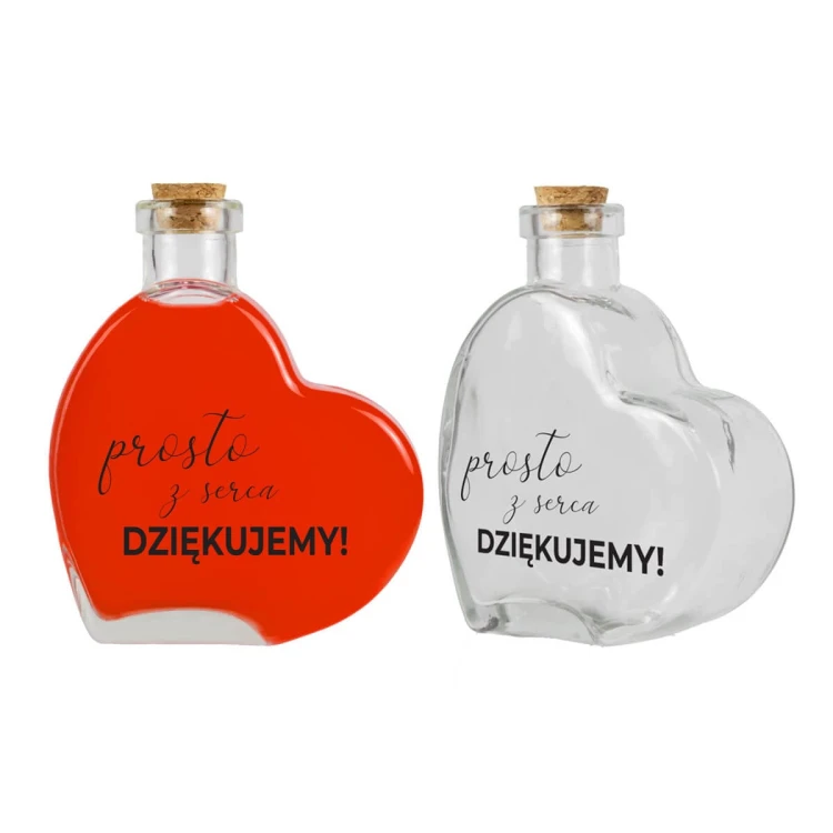 butelka na wesele sercedziekujemy Bimberek