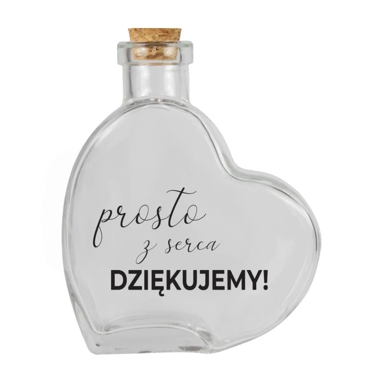 butelka na wesele serce dziekujemy Bimberek online