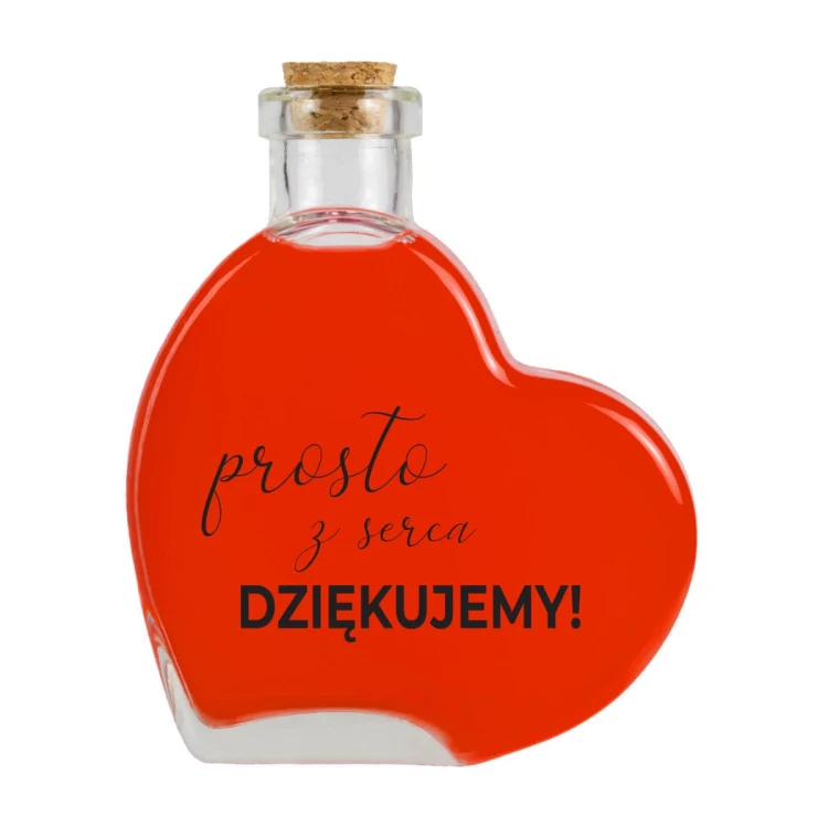 butelka na wesele serce dziekujemy Bimberek online