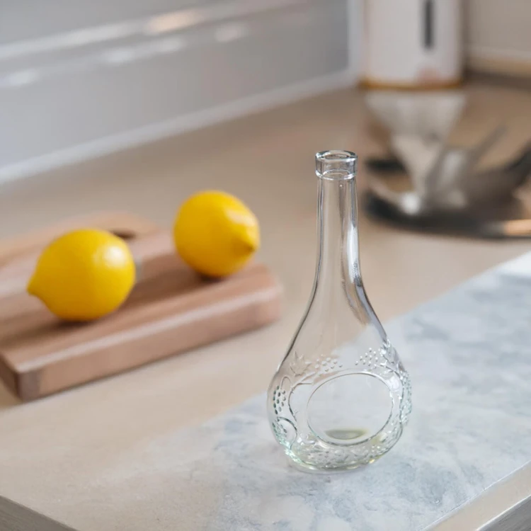 piekna ozdobna Butelka szklana Winogron 500ml bimberek online