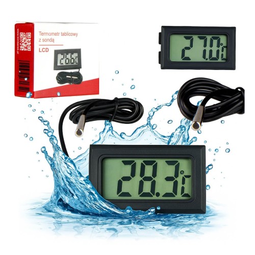lcd termometr elektroniczny do cieczy z sonda do wody bimberek