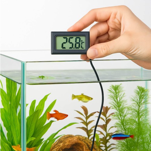 lcd termometr elektroniczny do cieczy z sonda do akwarium bimberek