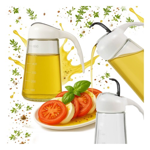 elegancki Dozownik 600ml na olej oliwe ocet sos Bimberek