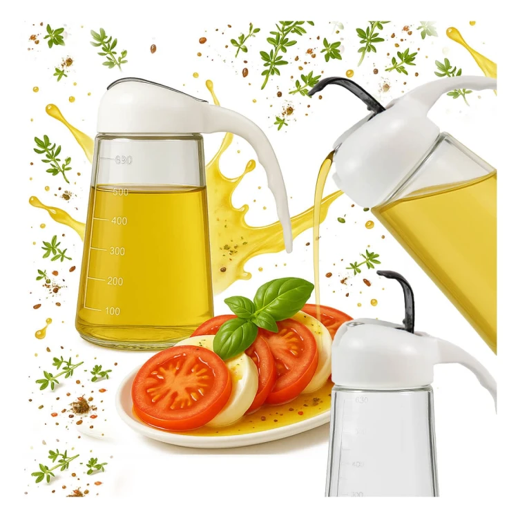 elegancki Dozownik 600ml na olej oliwe ocet sos Bimberek