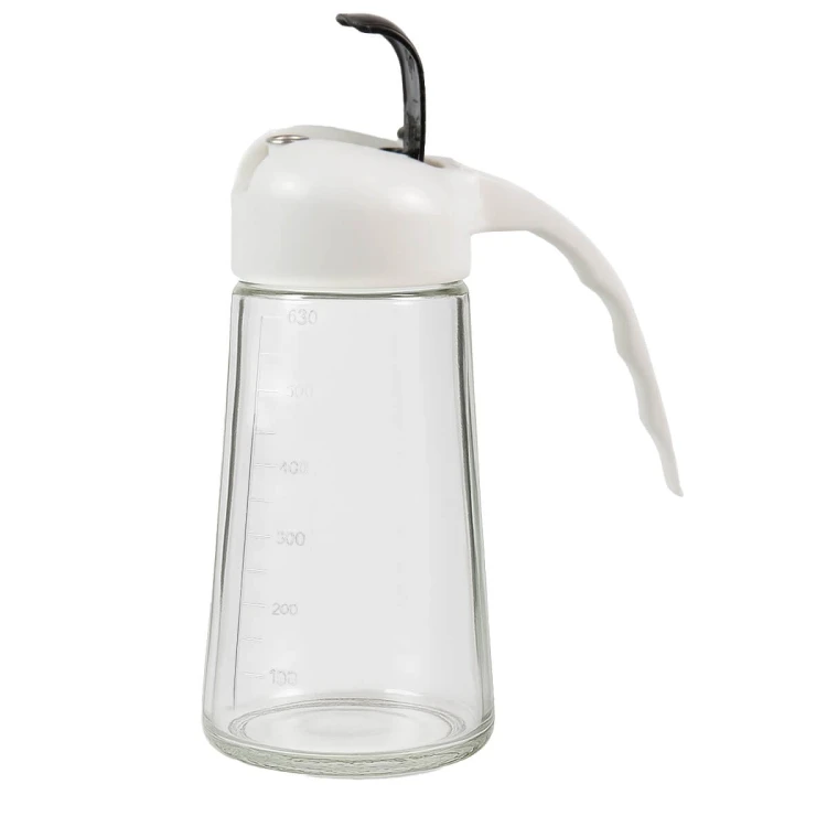 bialy Dozownik 600ml na olej oliwe ocet sos Bimberek