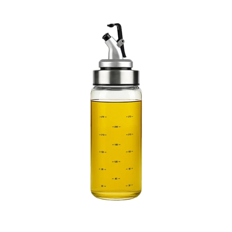Szklany dozownik na olej z podziałką 300 ml Bimberek