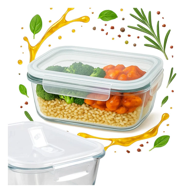 Szklany pojemnik na zywnosc 370ml maly szklany lunchbox bimberek sklep