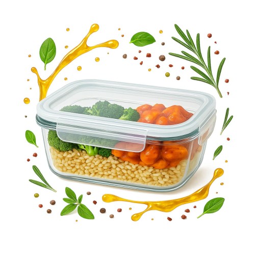 Szklany pojemnik na zywnosc 370ml maly szklany lunchbox bimberek sklep hurt