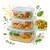uniwersalny Zestaw szklanych pojemnikow na zywnosc luunchbox Bimberek 370ml, 640ml, 1040ml