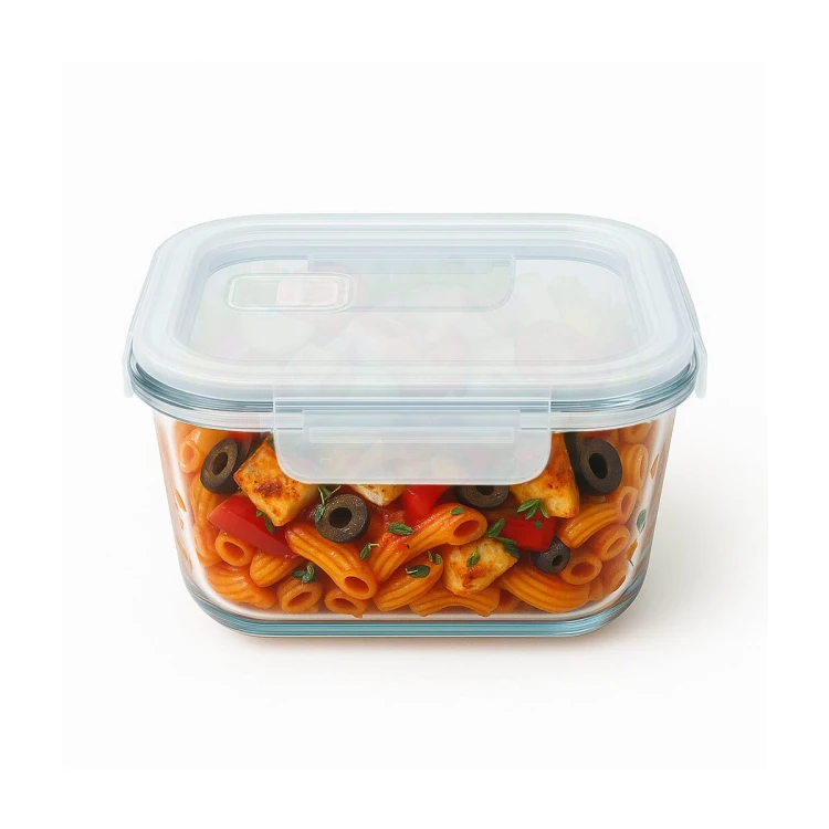 Szklany lunchbox 520ml kwadratowy sredni Bimberek