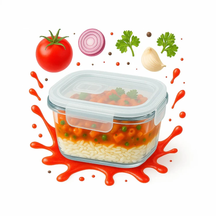 Szklany lunchbox 320ml kwadrat Bimberek