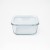 bezbarwny Szklany lunchbox 320ml kwadratowy Bimberek