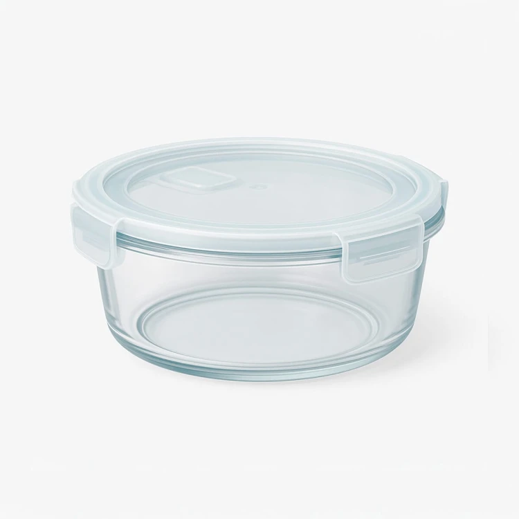 przezroczysty Okragly szklany lunchbox Bimberek