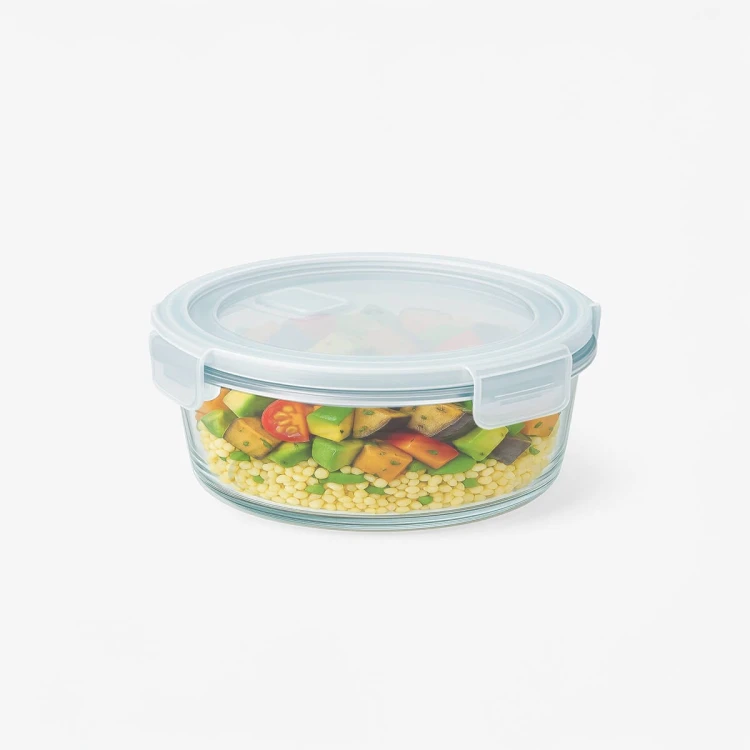 szklany pojemnik na zywnosc okragly maly 400ml lunchbox bimberek online