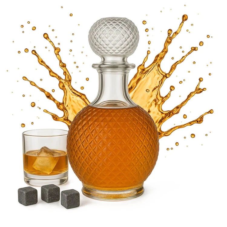 Szklana karafka 1L Luna Bimberek na whisky