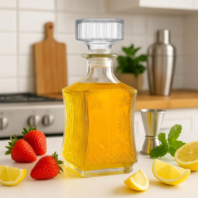 dekoracyjna Szklana karafka 750 ml Lilia Bimberek