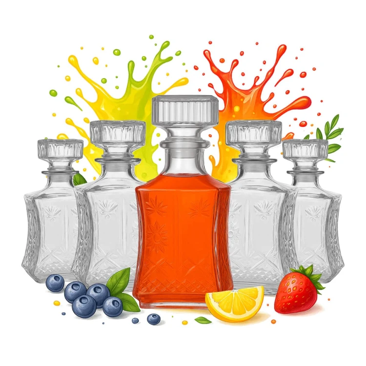 Szklana karafka 750 ml Lilia na prezent Bimberek hurtownia