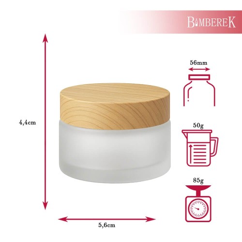 Szroniony sloik na kremy swiece Bimberek 50g wymiary