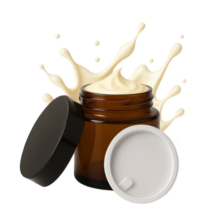 szklany brazowy sloik na swiece, na kremy, z zatyczka 30g bimberek