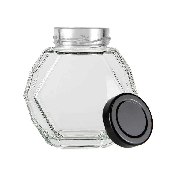 Nowoczesny sloik na miod Gucio 380ml z zakretka Bimberek