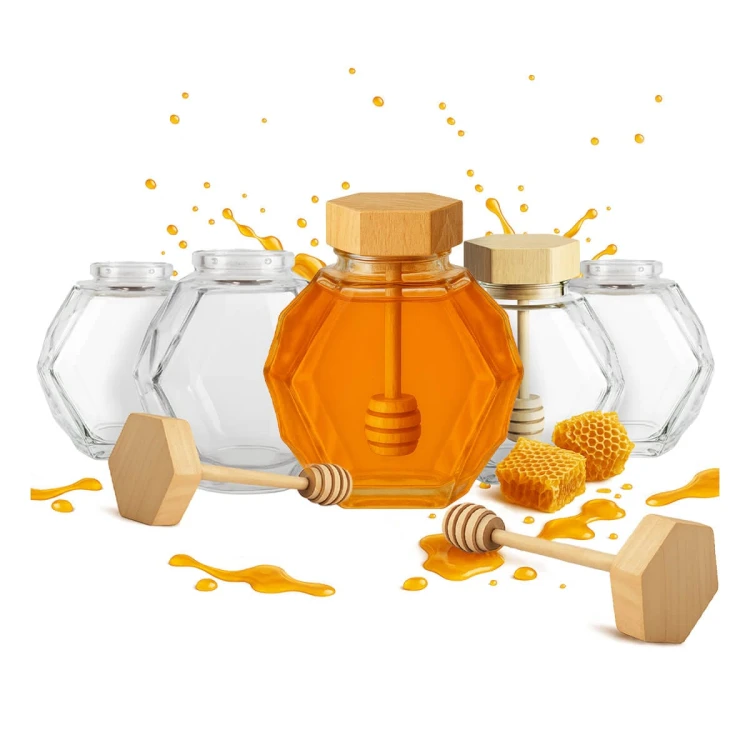 geometryczny sloik na miod Maja 380ml bimberek hurt