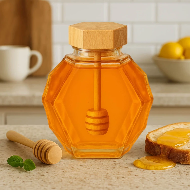 geometryczny sloik na miod Maja 380ml bimberek hurtownia