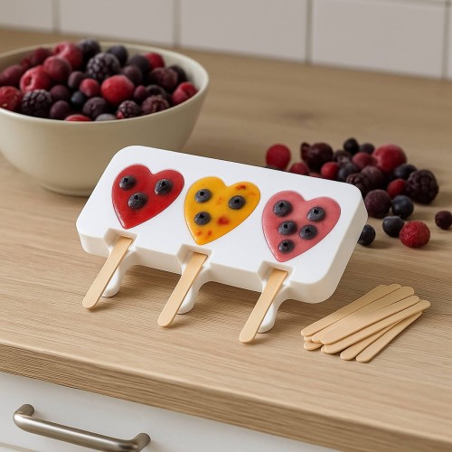 piekna Foremka na lody w ksztalcie serca na patyku bimnerek