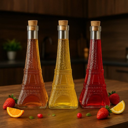 Butelak karafka wieza eiffla paris 360ml bimberek zestaw