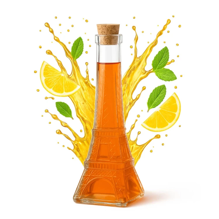 elegancka Mala karafka wieza eiffla butelka 190ml bimberek
