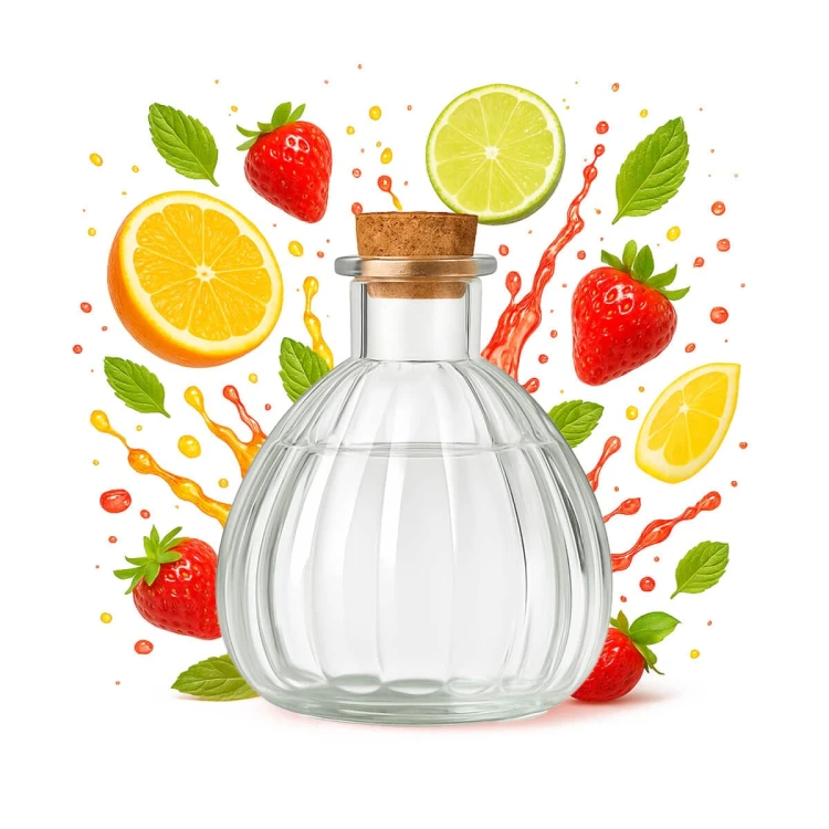 okragla Butelka na wode nalewke wino venice 250ml Bimberek