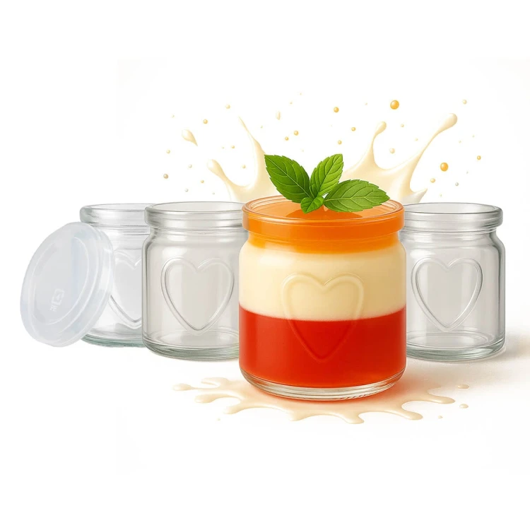komplet szklany sloiczek na deserki 150ml bimberek