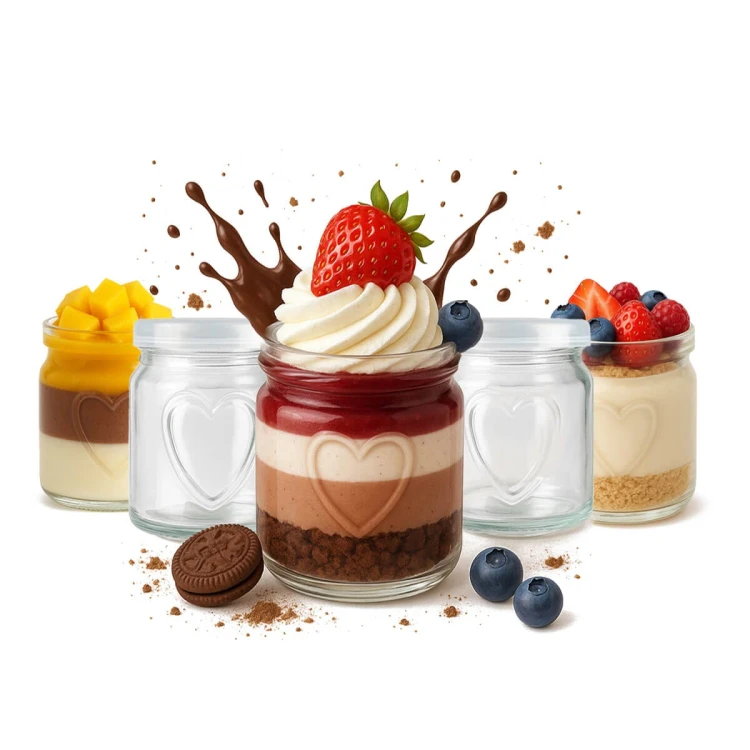 szklany sloiczek na deserki 250ml bimberek bezbarwny online