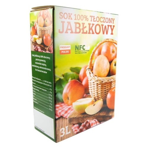 Karton na sok jabłkowy 3L Bimberek sklep