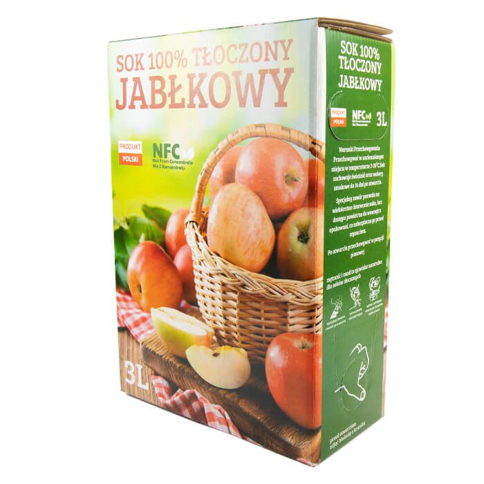 Karton na sok jabłkowy 3L Bimberek