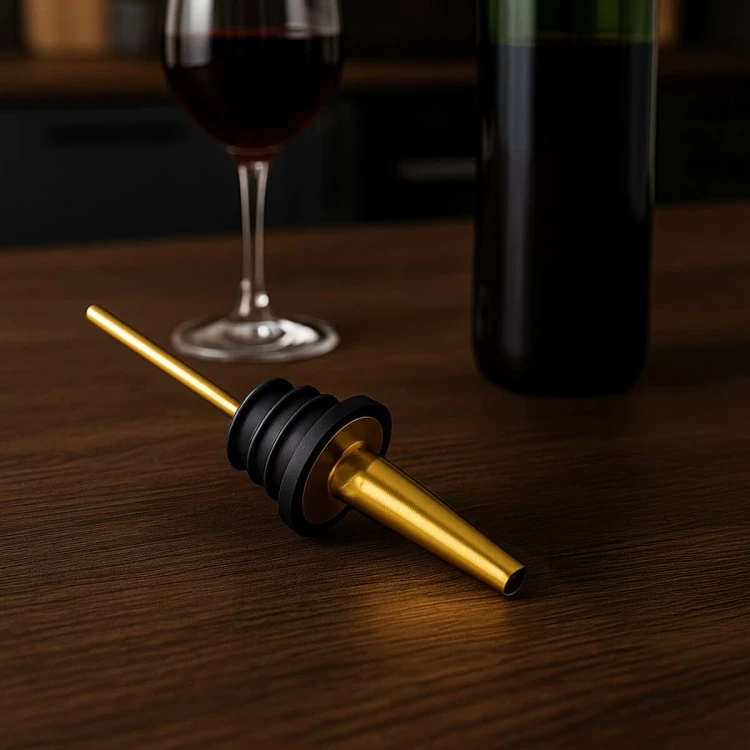 elegancki zloty nalewak barmanski do wina wodki whisky bimberek