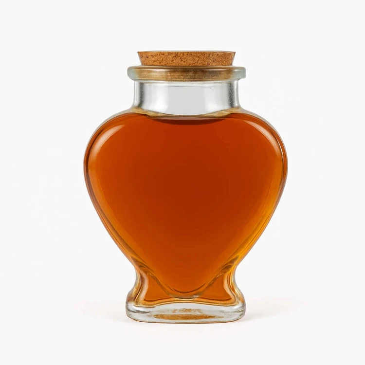 mini butelka szklana w kształcie serca bimberek whisky