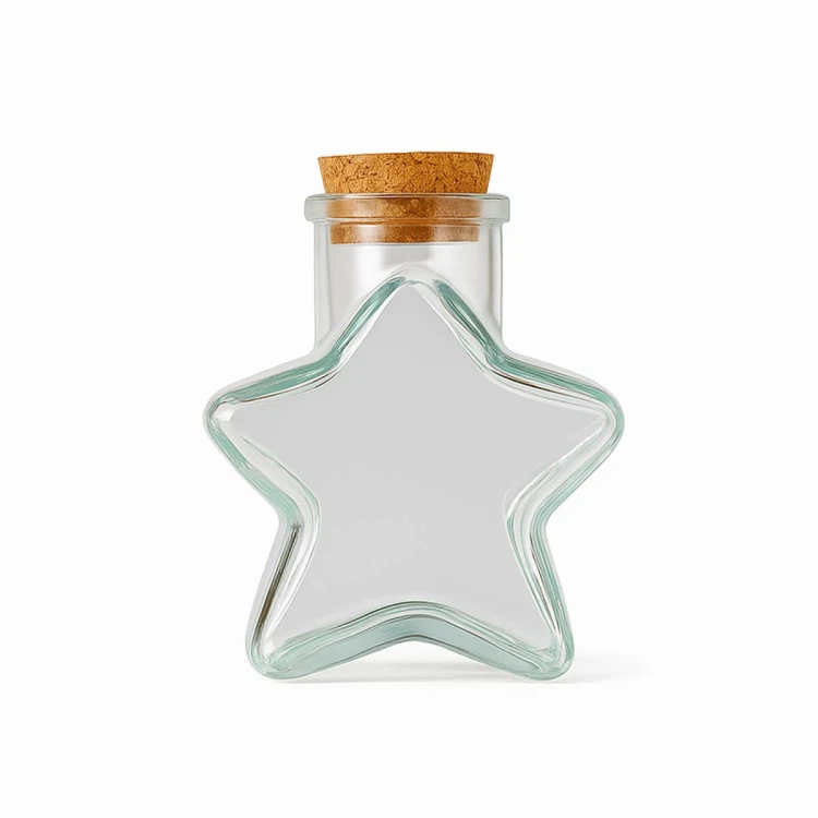 Butelka szklana w ksztalcie gwiazdy 150ml bimberek
