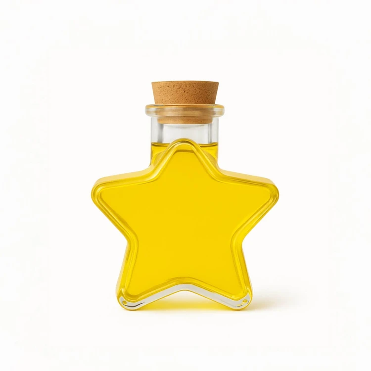 Butelka szklana w ksztalcie gwiazdy 150ml bimberek na sok