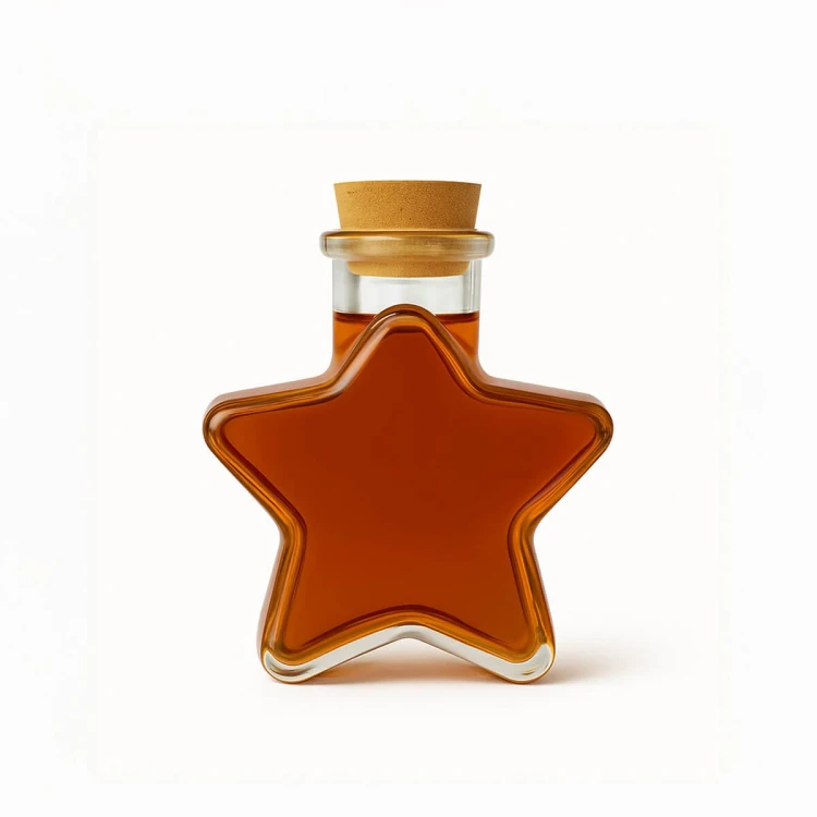 Butelka szklana w ksztalcie gwiazdy 150ml bimberek whisky