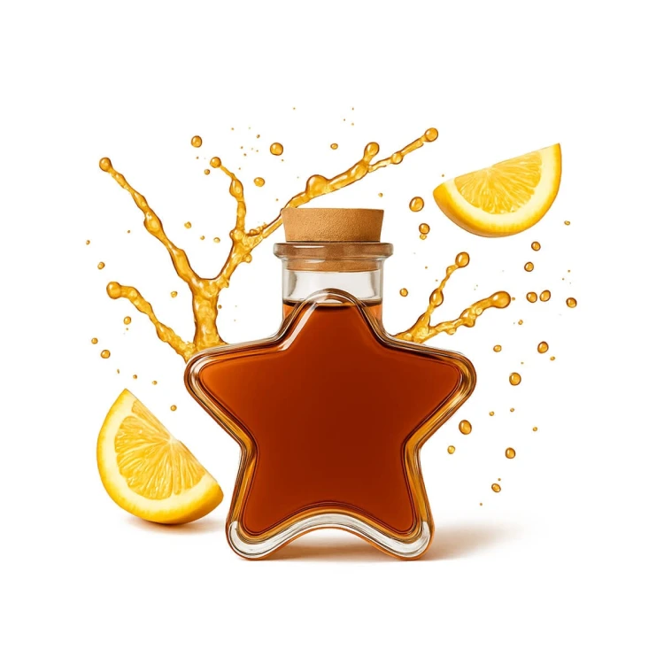 Butelka szklana w ksztalcie gwiazdy 150ml bimberek swiateczne butelko