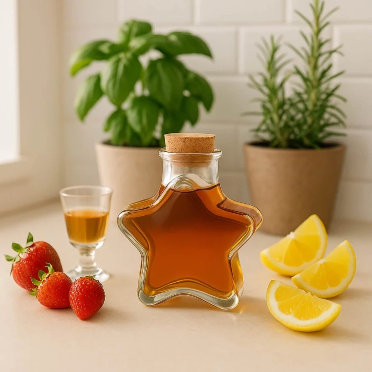 Butelka szklana w ksztalcie gwiazdy 150ml bimberek na nalewki