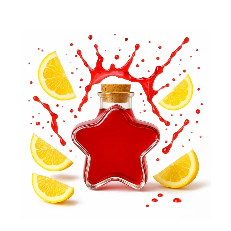 piekna swiateczna Butelka szklana w ksztalcie gwiazdy 150ml bimberek