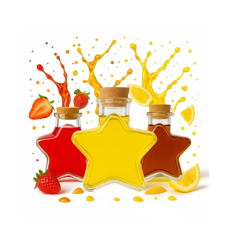 Butelka szklana w ksztalcie gwiazdy 150ml bimberek zestaw