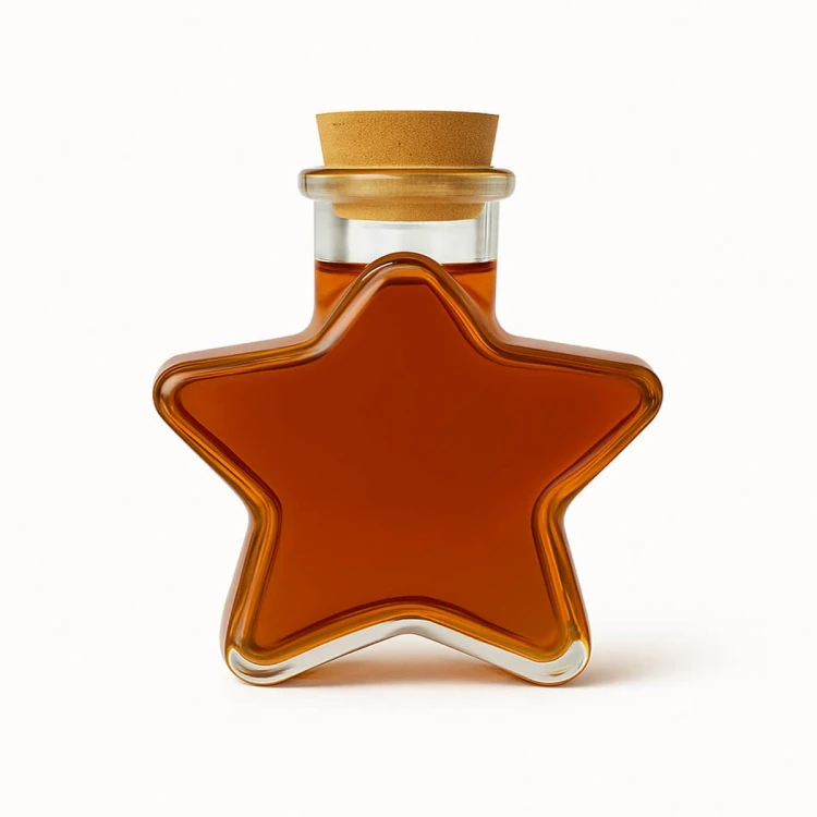 butelka szklana w ksztalcie gwiazdy 280 ml Bimberek na whisky
