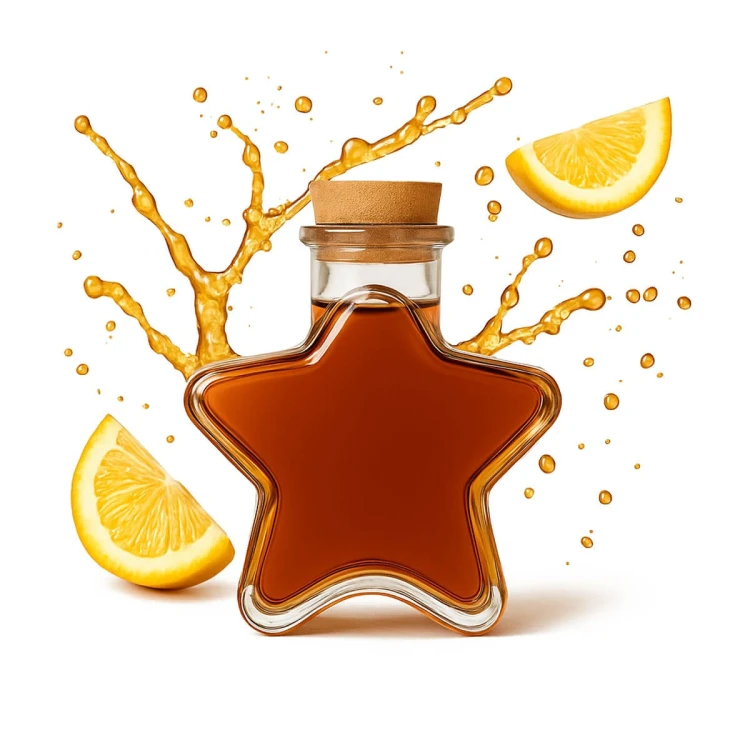 butelka szklana w ksztalcie gwiazdy 280 ml Bimberek