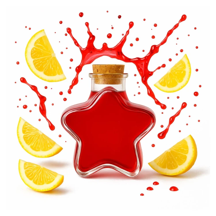 swiateczna butelka szklana w ksztalcie gwiazdy 280 ml Bimberek sklep