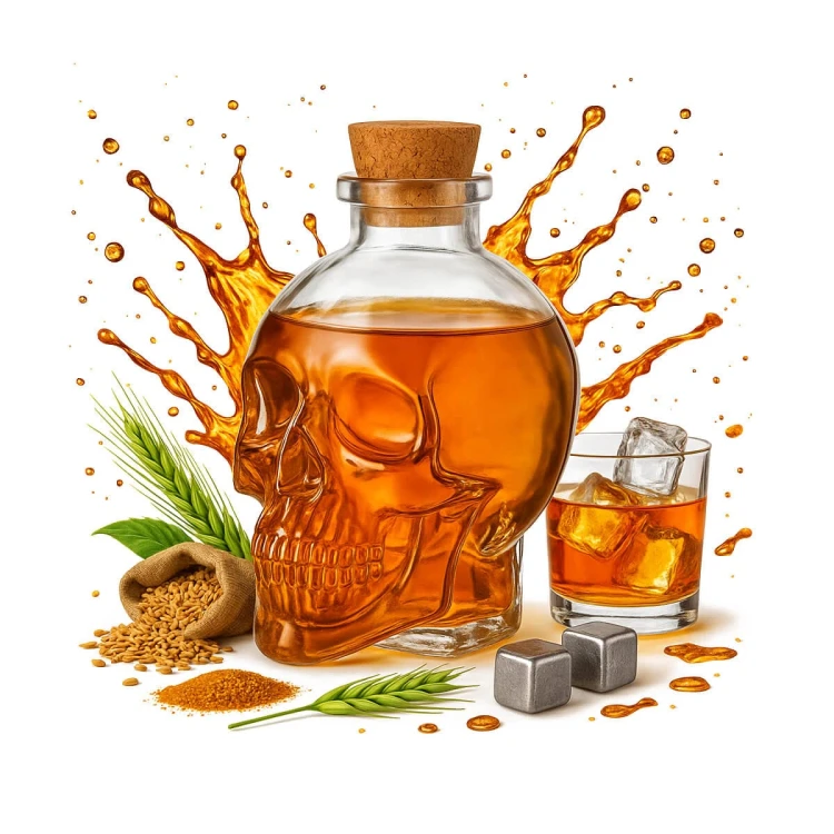 piekna karafka czaszka 100 ml Bimberek