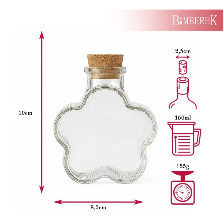 butelka kwiatek 150 ml bimberek wymiary