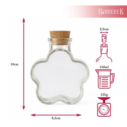 butelka kwiatek 150 ml bimberek wymiary