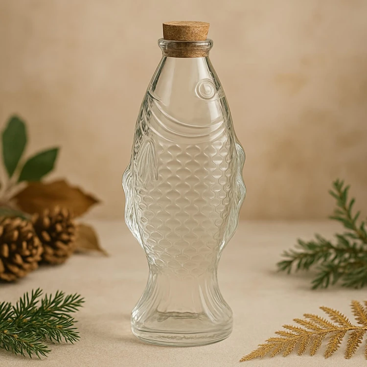 butelka, karafka ryba 500 ml bimberek szklo